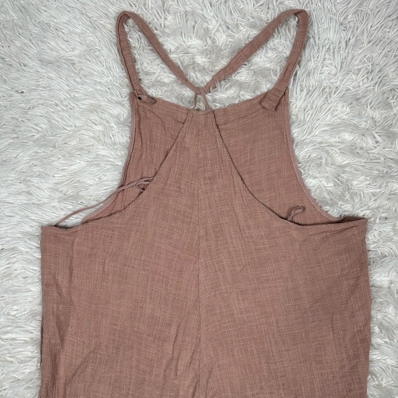 FREE PEOPLE SEZANNE SLEEVELESS JUMPSUIT IN SMOKED MULBERRY PINK SIZE LARGE - Picture 4 of 6